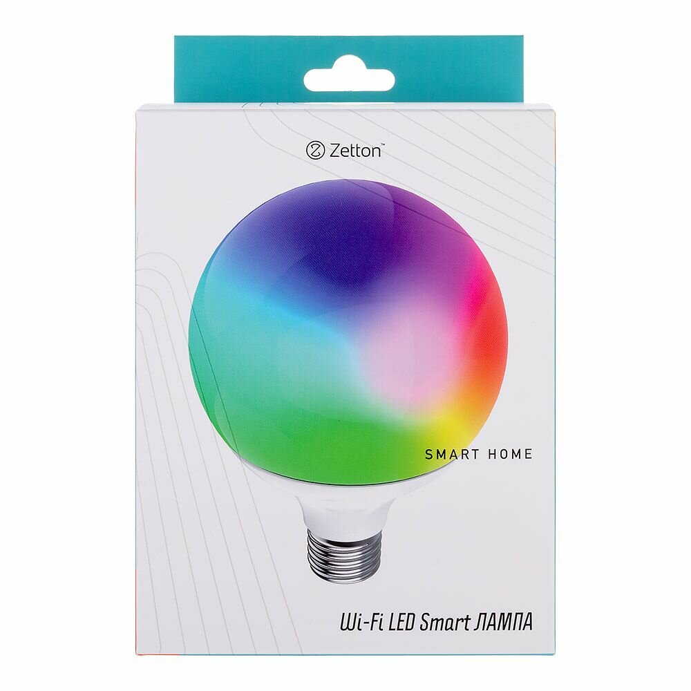 Умная лампа Zetton LED RGBCW Smart Wi-Fi Bulb G120 E27 18Вт ZTSHLBRGBCWE273RU (коробка)