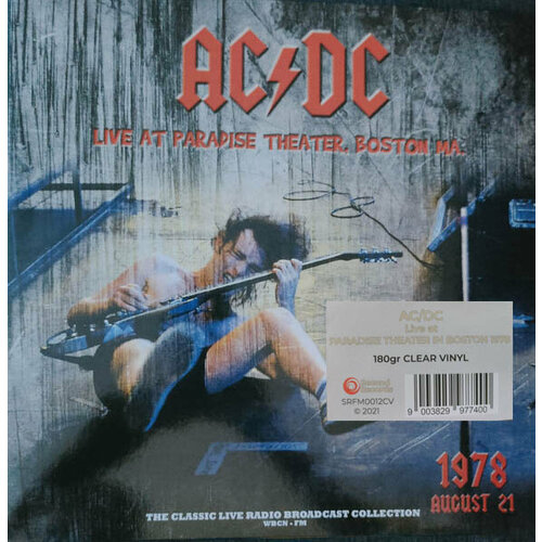 AC/DC - Live At Paradise Theater, Boston MA. (1978 August 21) [Clear Vinyl] (SRFM0012CV) ac dc ac dc live at paradise theater boston 1978 colour clear