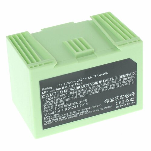 Аккумуляторная батарея iBatt iB-T964 2600mAh для пылесосов iRobot Roomba 5150 7150 7550 e5 e5150 e5152 e5154 e5158 e6 e6198 i3 i31502F i4 i7 i7 i7158 i7550 i7558 i8 i8 i8550 6665₽