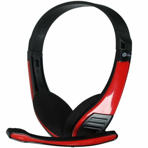 Проводные наушники Oklick HS-M150 красный 2397₽