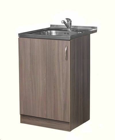 фото Кухонный модуль 50х40 см Ясень Шимо темный петли слева /стол под мойку 50х40 см /тумба на кухню без мойки