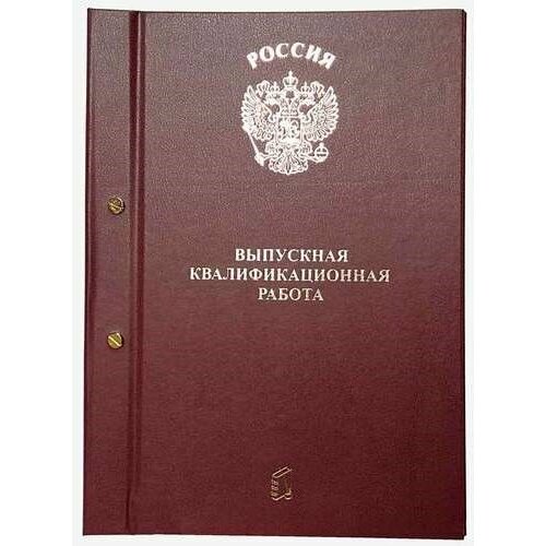 Папка Выпускная квалификационная работа бордо, с 2-мя отверстиями