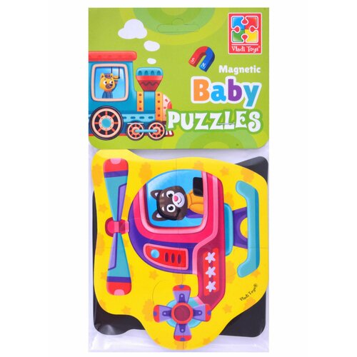 Мягкие магнитные Baby puzzle Транспорт 2 картинки, 7 эл.