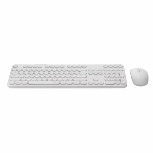 комплект клавиатура мышь rapoo 9700м dark grey серый серый 14521 Rapoo Клавиатура + мышь X260S клав: белый мышь: белый USB беспроводная