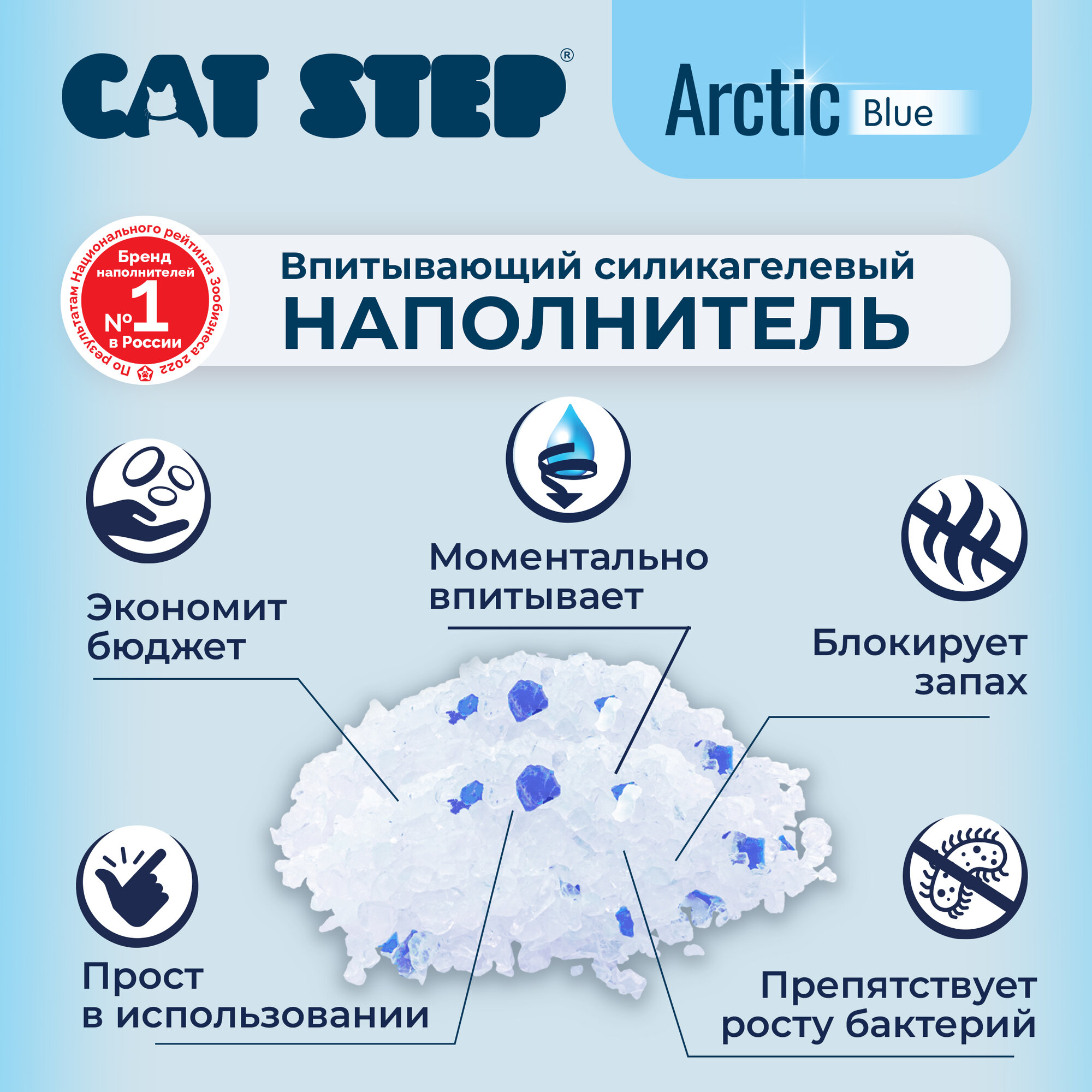 Наполнитель для кошачьего туалета без комков CAT STEP - фото №19