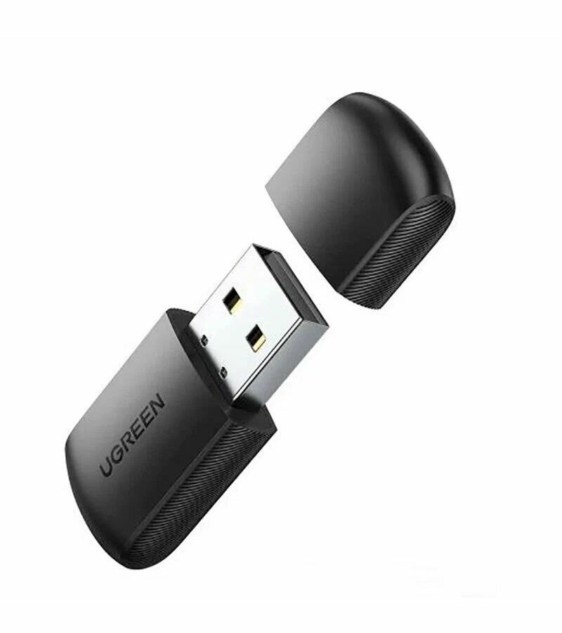 Адаптер двухдиапазонный UGREEN CM448 (20204) AC650 11ac Dual-Band Wireless USB Adapter. Цвет: черный