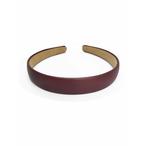 Ободок кожаный коричневый женский 950₽