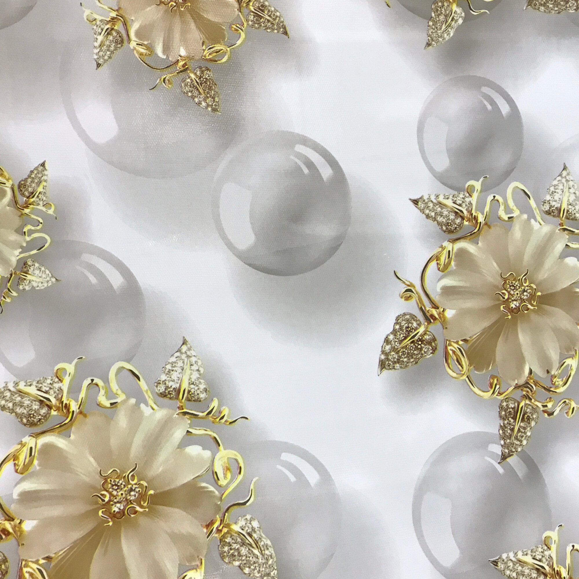 фото Клеенка столовая Imperio 3D Жемчуг Люкс