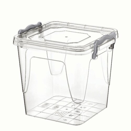 Контейнер пищевой для хранения MultiBox Square HobbyLife 1,8 л, с крышкой, квадратный, прозрачный