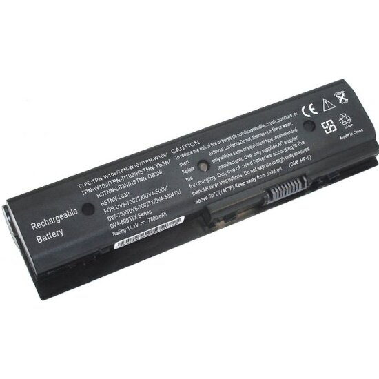 Аккумулятор для ноутбука Amperin для HP DV6-7000 DV6-8000 (HSTNN-LB3N) 7800mAh OEM черная