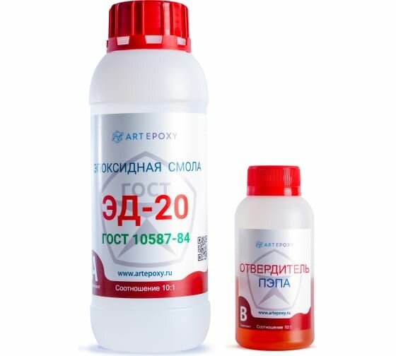 Эпоксидная смола ArtEpoxy ЭД20 500 гр с отвердителем пэпа 50 гр ВИ21620