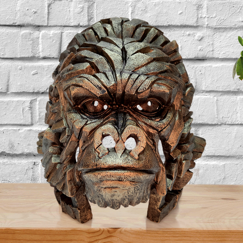 Скульптура Голова гориллы ТД карс высота 30 см цвет бронзовый