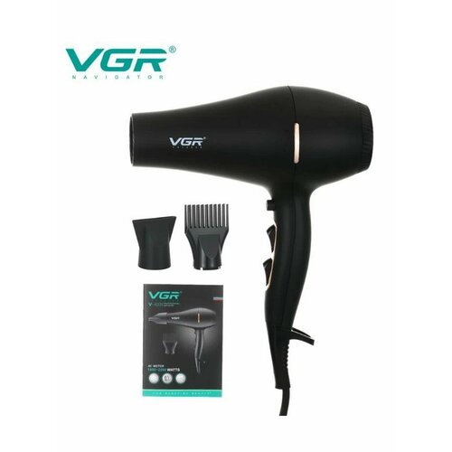 Фен для волос / фен VGR V-433 черный, VGR фен для волос vgr professional vgr v 400