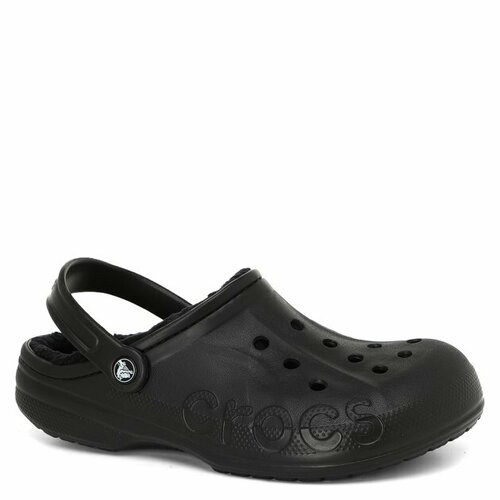 Шлепанцы Crocs, размер 37/38, черный crocs сабо baya lined clog m11 eu 45 46 29см navy