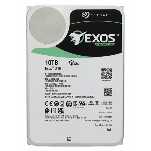 Жесткий Диск Seagate 2MU203 10Tb 7200 SAS 3,5 HDD