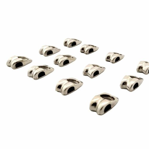 Петли обувные 19 мм, никель, с заклёпками, 12 шт