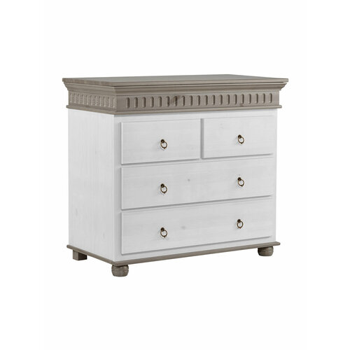 Комод Хельсинки 22 (белый воск+серый)