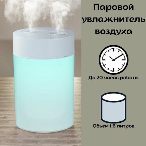 Паровой увлажнитель воздуха с подсветкой и двумя выходами для пара 73000₽