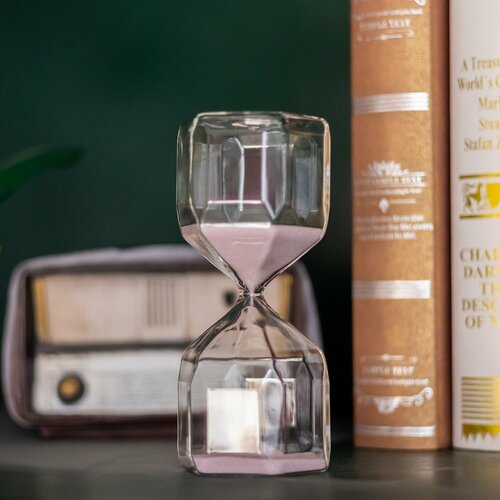 Часы настольные Sands песочные стекло цвет розовый 30 см 3460₽