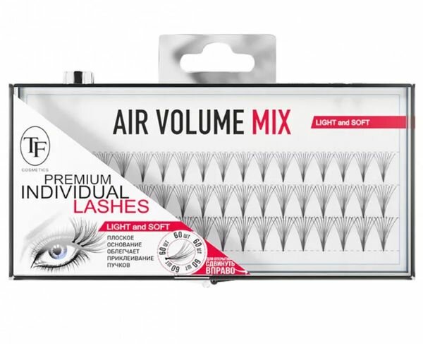 TF cosmetics Пучки ресниц разной длины Air Volume Mix, М206, черные