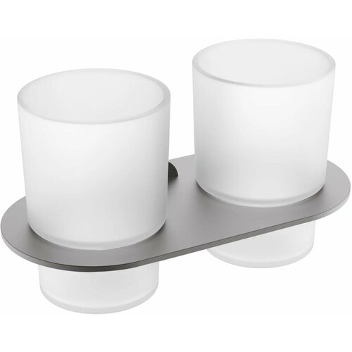 Стакан для зубных щеток Raglo R3000809 двойной настенный графит матовый 4256₽