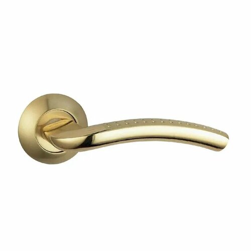 Ручка дверная на тонкой розетке BUSSARE CANTO, PRATICO A-09-10 GOLD/S. GOLD, золото/золото матовое
