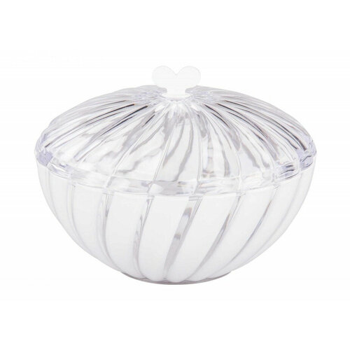 Сахарница с крышкой Грация белая пластмассовая М6351