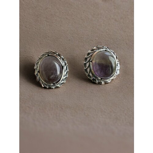 Серьги ФАБРИКА украшений Винтаж Дуо, аметист