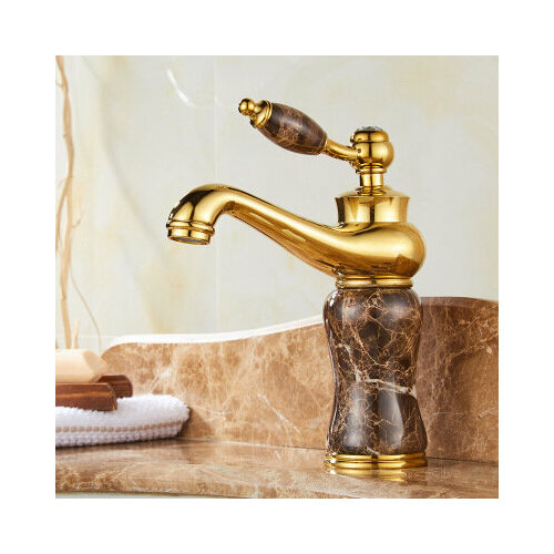 Смеситель для раковины Ther винтажный золотой 1985₽