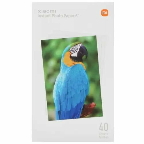 Фотобумага Xiaomi Instant Photo Paper 6. Цвет бумаги: белый. universal instant dry semi gloss photo paper q8755a