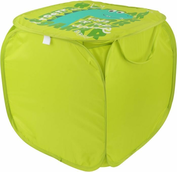 Корзина для игрушек Динозавр зеленая KariKids