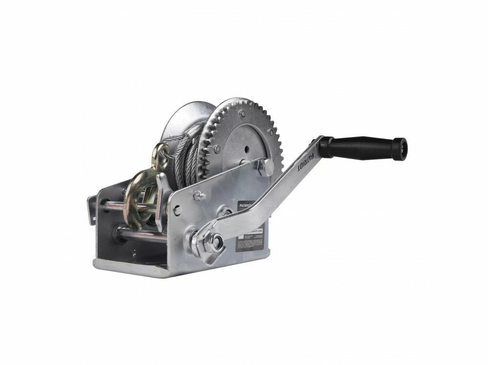 Лебедка ручная барабанная Patriot WH 1500B усилие 1500 кг трос 8м (770000045)