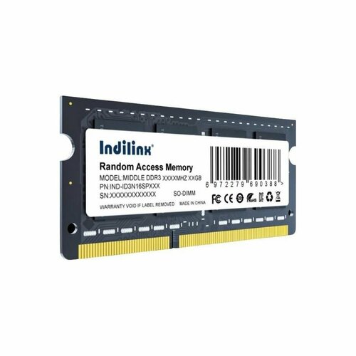 Оперативная память Indilinx SODIMM 4GB DDR3-1600 IND-ID3N16SP04X 85200₽