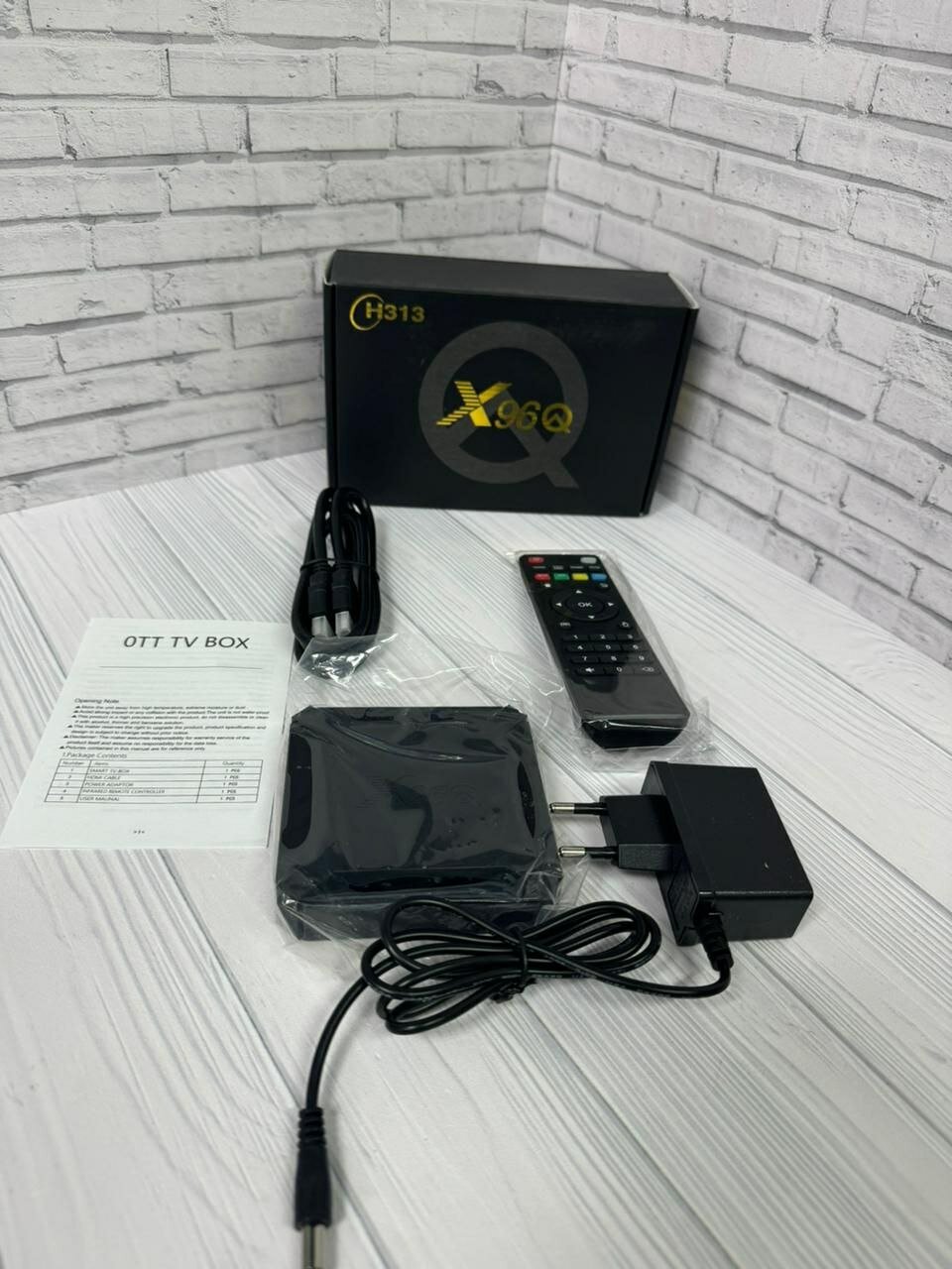 Смарт ТВ приставка X96Q 8/128 Гб, Android 13.0, 8G+128G, 4К TV Box, андроид приставка, черный
