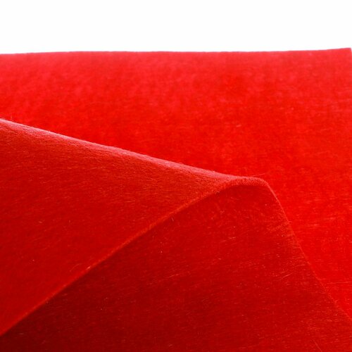 Лоскут для рукоделия 50 х 50 см фетр красный 160 грм 291₽