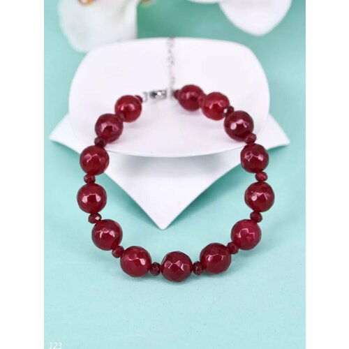 Браслет Роскошь ЗОЛОТА, серый, красный