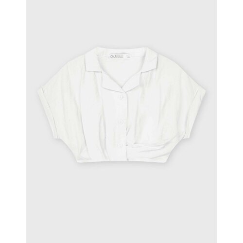 Рубашка Gloria Jeans, размер 6-8л/122-128, белый лонгслив gloria jeans оверсайз трикотаж размер 122 31 белый
