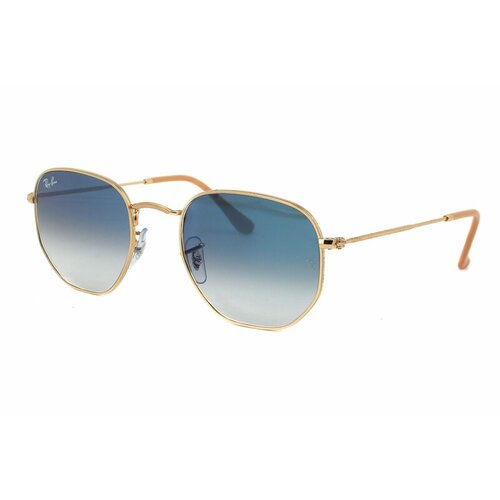 Солнцезащитные очки Ray-Ban, золотой, голубой очки ray ban rb 3547n 001 3f oval flat lenses