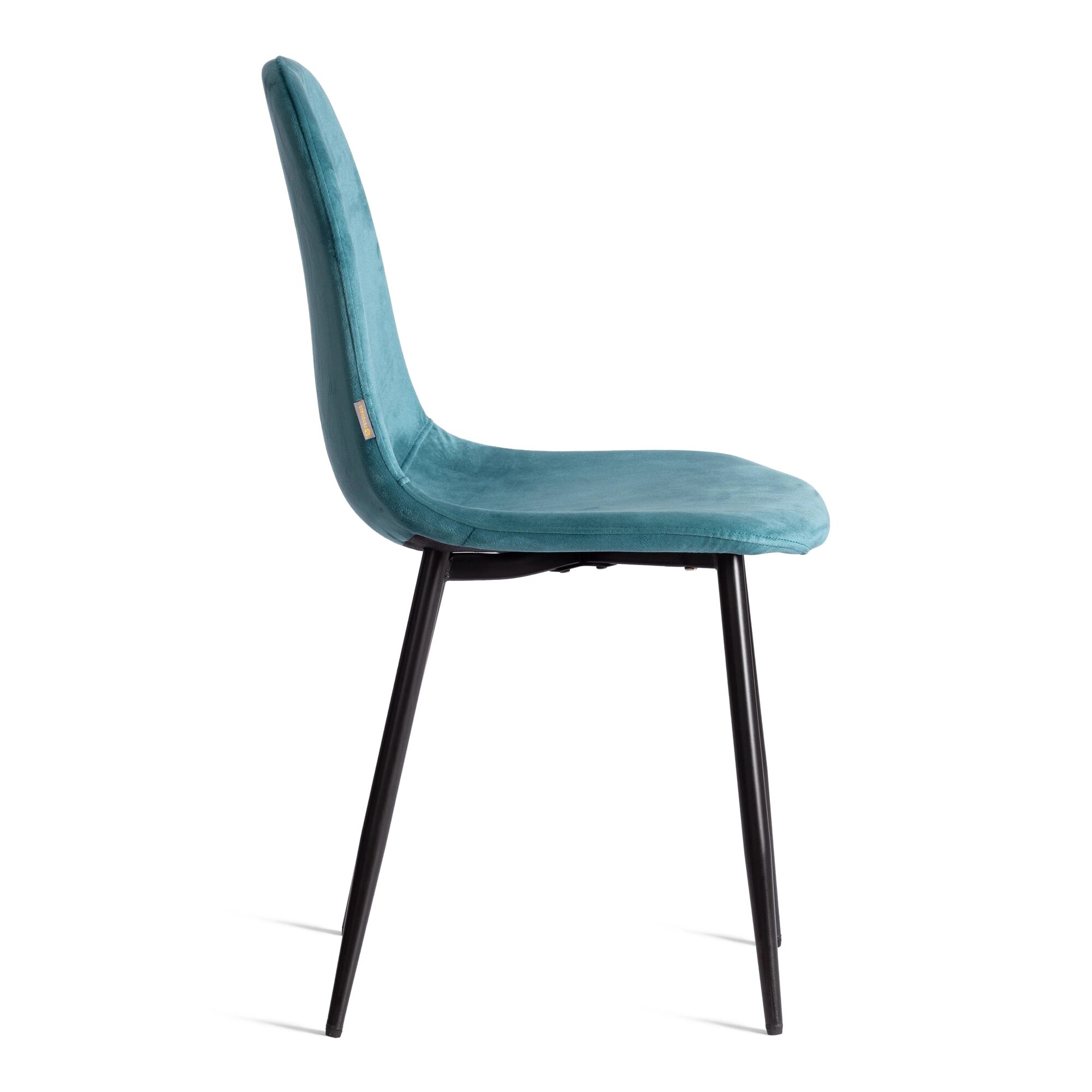 Стул Tetchair BREEZE (mod. JSC-58) / 1 шт. в упаковке Велюр/металл , 44 х 53 х 86 см, light blue (светло-синий) HLR60 / черный