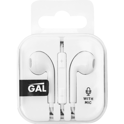 Наушники GAL с микрофоном белый Арт HM-060WT 582₽