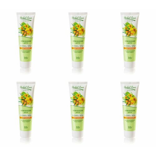 Iris cosmetic Крем-бальзам для рук Herbal care, Облепиха и череда смягчающий, 100 мл, 6 шт