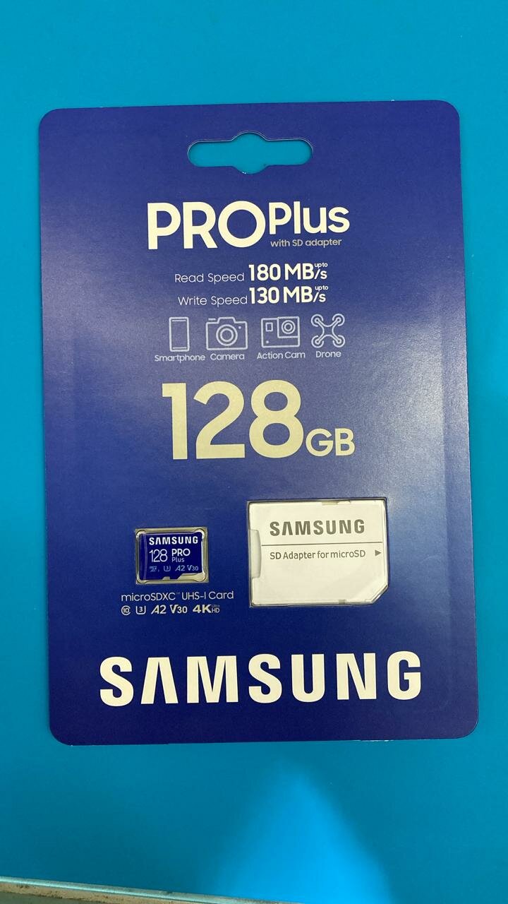 128Gb micro SDXC Карта памяти Samsung PRO Plus R180/MBS W130MBS (MB-SD128S/CN)