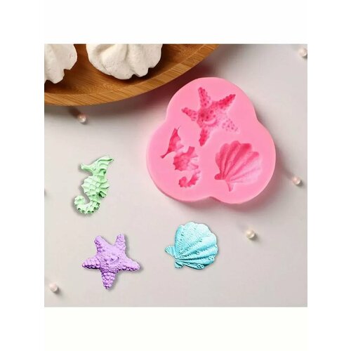 Молд 8х75х1 см Океан цвет розовый 555₽