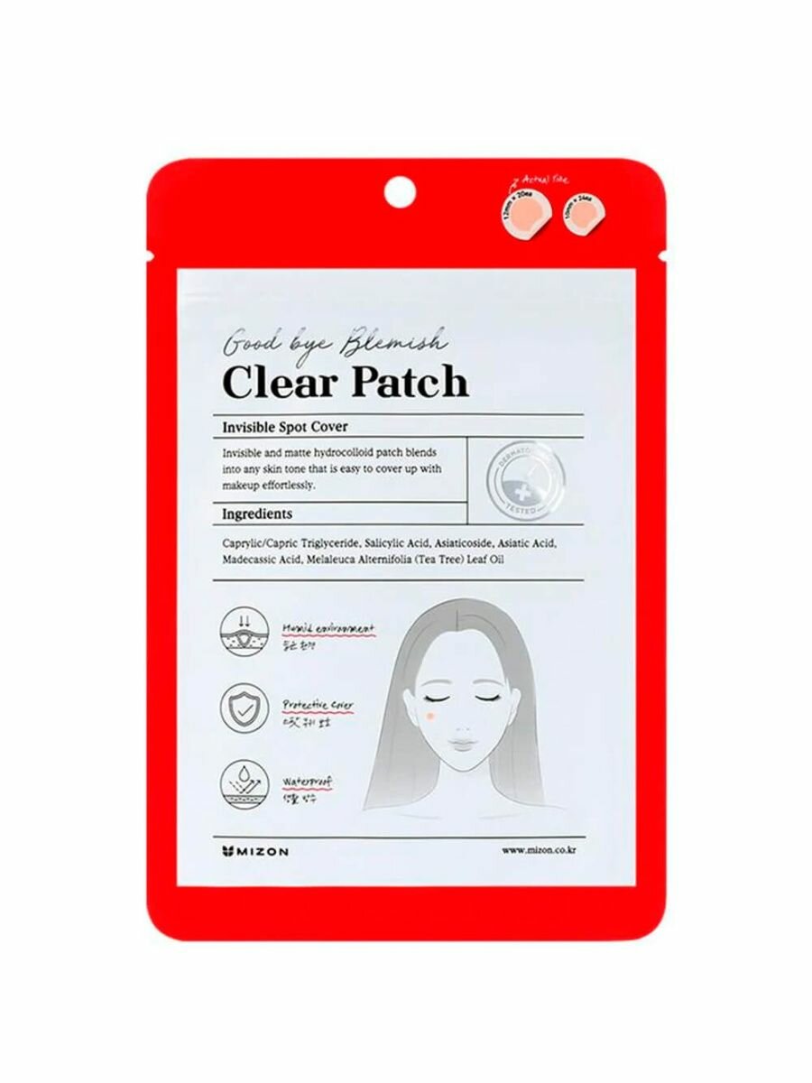 MIZON GOOD BYE BLEMISH CLEAR PATCH Патчи для точечного применения