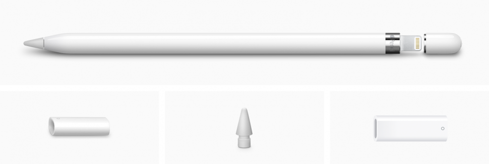 Стилус Apple Pencil (1-го поколения) с USB-C to Apple Pencil адаптером (MQLY3) — фото 1