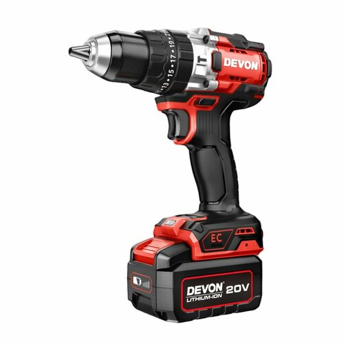 Аккумуляторная дрель-шуруповерт Devon 20 В 2500 обмин без АКБ и ЗУ 5201-Li-20 32414₽