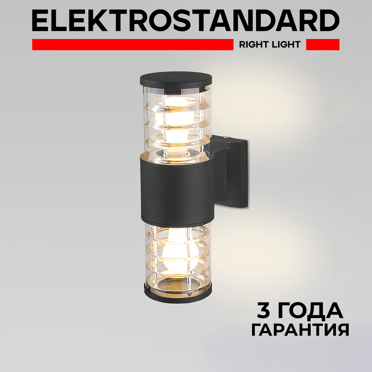 Уличный настенный светильник Elektrostandard 1407 Techno черный IP54