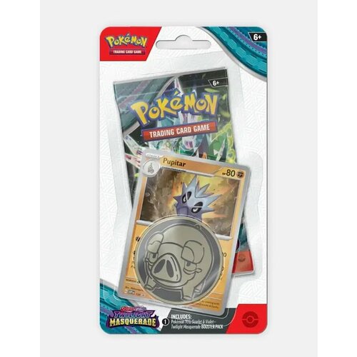 Блистер Pupitar Checklane Blister с бустером карточек Twilight Masquerade Pokemon 1590₽