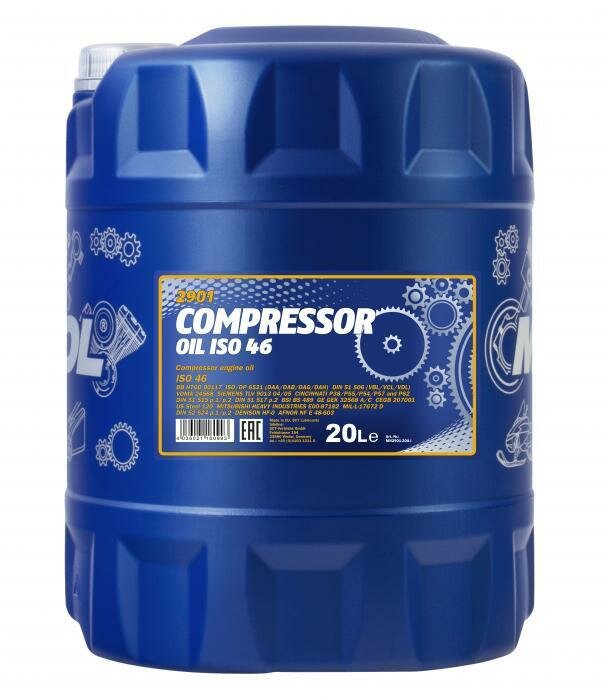 Масло компрессорное MANNOL 2901-20 Compressor oil ISO 46 минеральное 20 литров