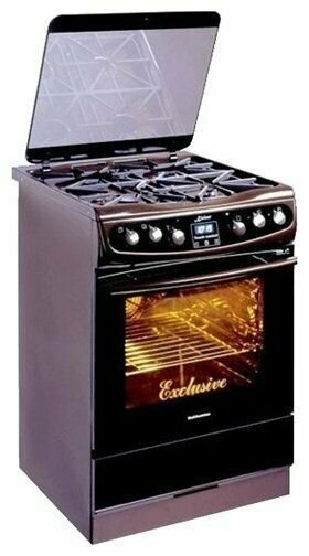 Плита газовая с электрической духовкой KAISER HGE 60306 MKB, коричневый